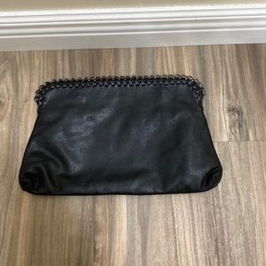 Black clutch hand bag